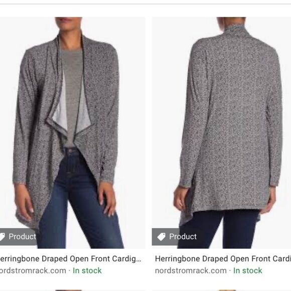 NWT Papillon Herringbone Cardigan - Picture 1 of 3